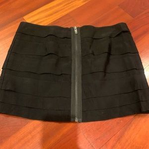 Twenty8Twelve Grosgrain Black Tiered Mini Skirt